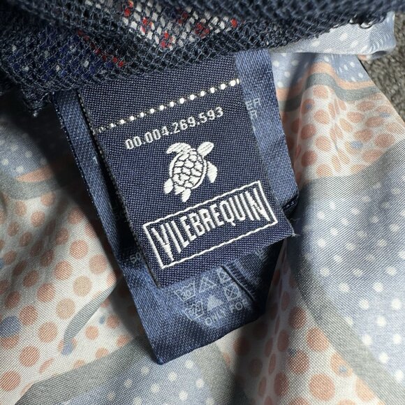 Vilebrequin Swim Trunks Mens XL Swim Shorts Blue Starfish Polka Dot Liner - Picture 6 of 9